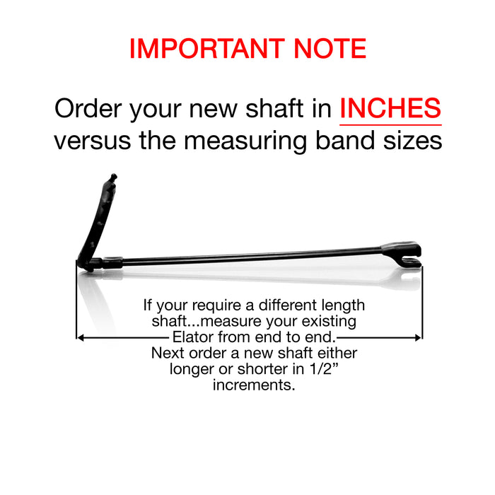 Replacement Black Tickle Elator Shaft (Only Available if You Have Already Purchased The Full Elator) IMPORTANT NOTE: Order your new shaft in INCHES versus the measuring band sizes